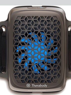 Therabody Cold Therapy Unit in Brown with Blue Accent